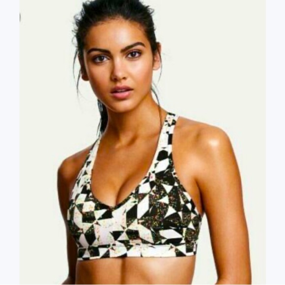 VICTORIA’S SECRET SPORT Retro Print Sport Bra Soze Large - Picture 1 of 5
